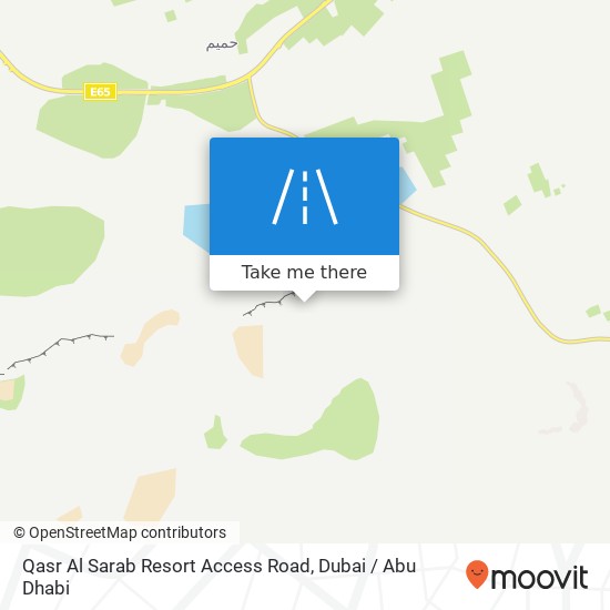 Qasr Al Sarab Resort Access Road map