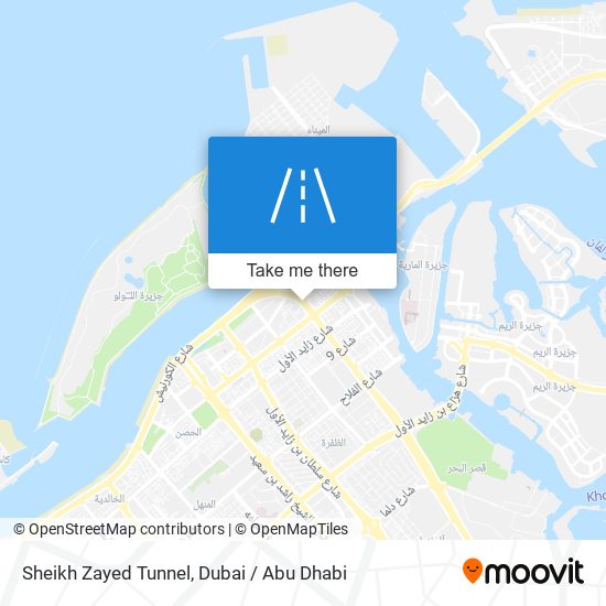 Sheikh Zayed Tunnel map