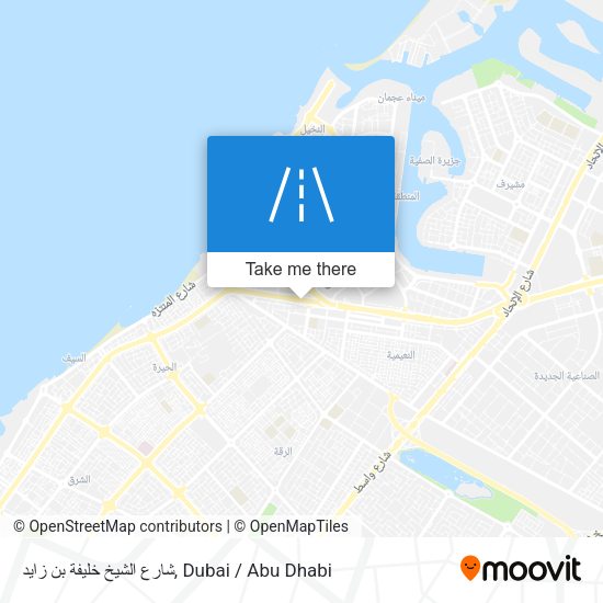 شارع الشيخ خليفة بن زايد map