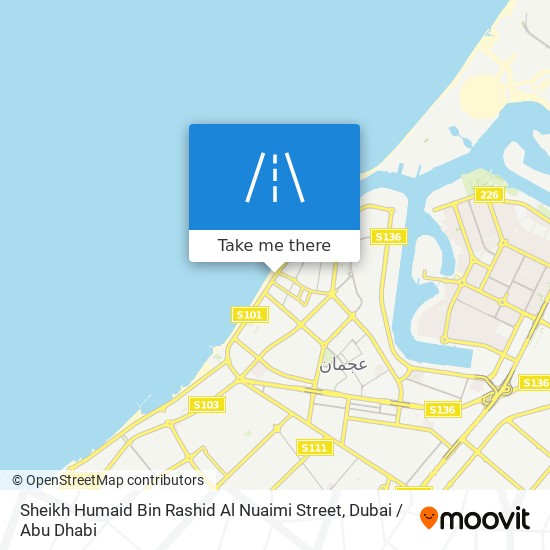 Sheikh Humaid Bin Rashid Al Nuaimi Street map