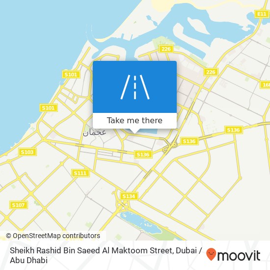 Sheikh Rashid Bin Saeed Al Maktoom Street map