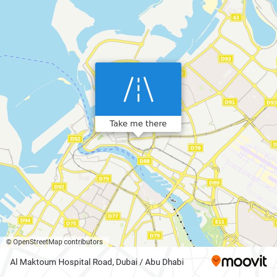 Al Maktoum Hospital Road map