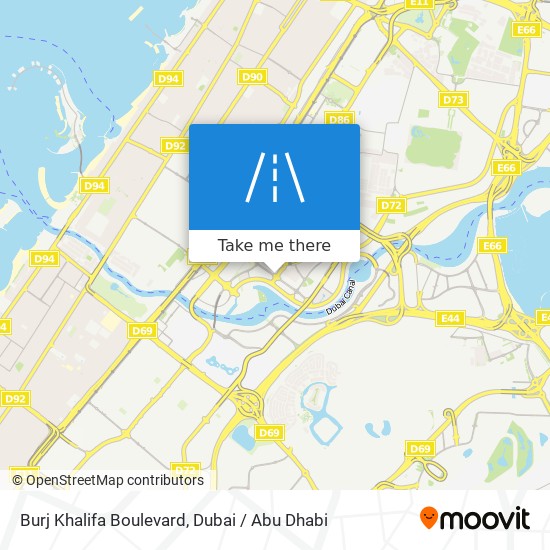 Burj Khalifa Boulevard map