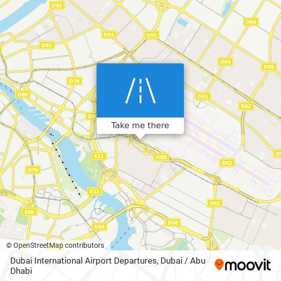 Dubai International Airport Departures map