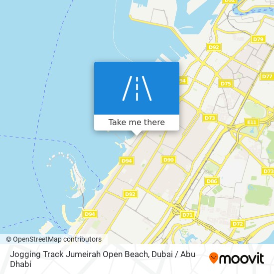 Jogging Track Jumeirah Open Beach map