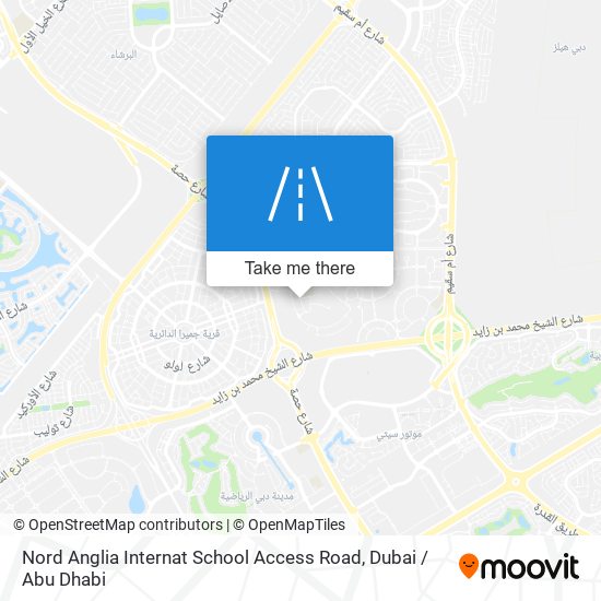 Nord Anglia Internat School Access Road map