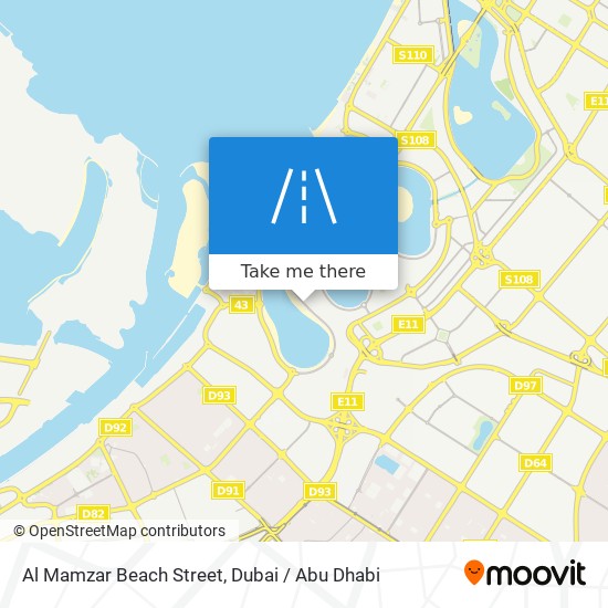 Al Mamzar Beach Street map