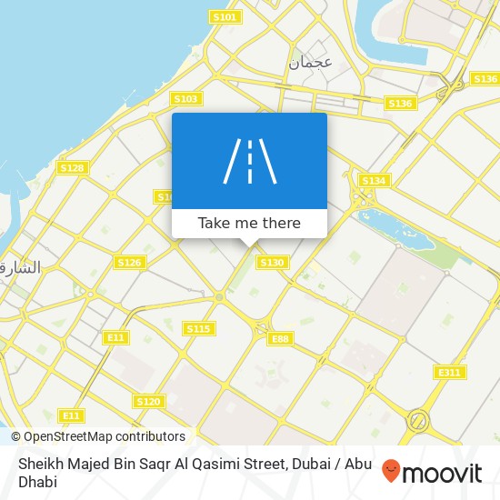 Sheikh Majed Bin Saqr Al Qasimi Street map