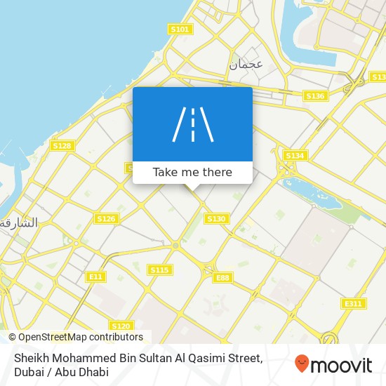 Sheikh Mohammed Bin Sultan Al Qasimi Street map