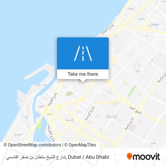 شارع الشيخ سلطان بن صقر القاسمي map