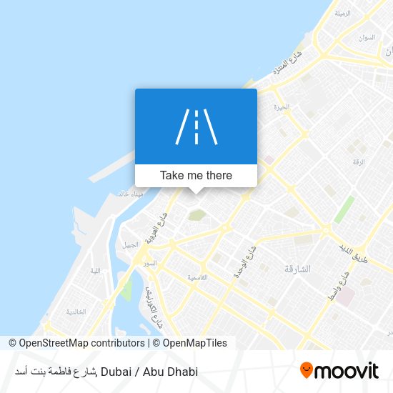 شارع فاطمة بنت أسد map