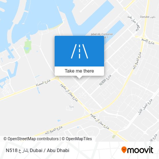 N518 شارع map