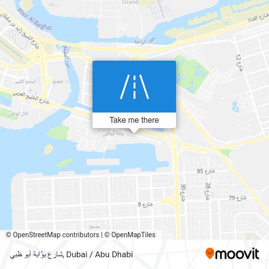 شارع بوَّابة أبو ظبي map