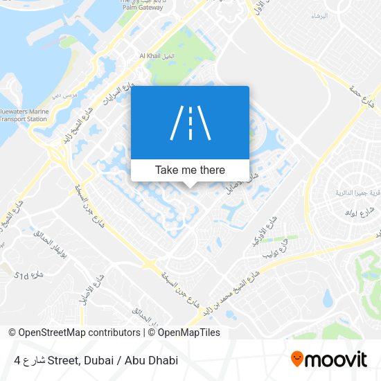 شارع  4 Street map