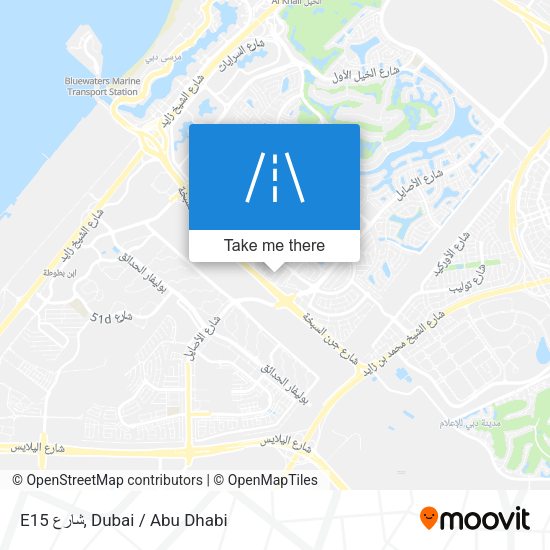E15 شارع map