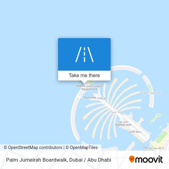 Palm Jumeirah Boardwalk map