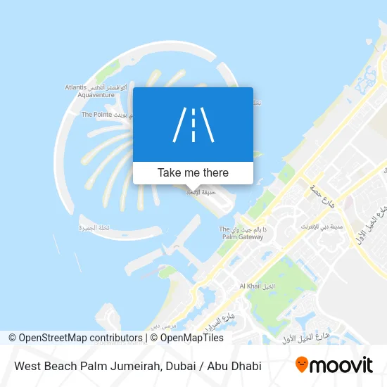 West Beach Palm Jumeirah map