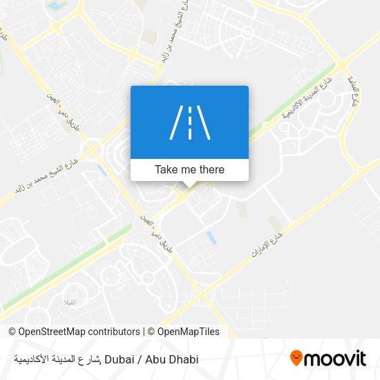 شارع المدينة الأكاديمية map