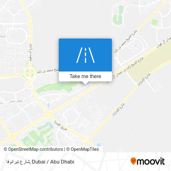 شارع تيرانوفا map