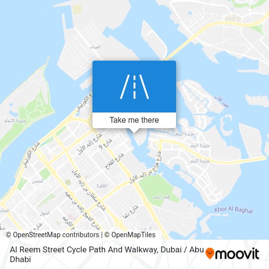 Al Reem Street Cycle Path And Walkway map