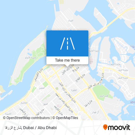 شارع الزرقا map
