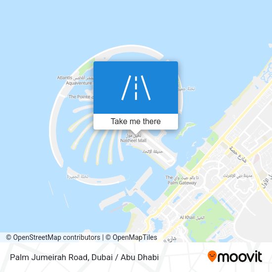 Palm Jumeirah Road map