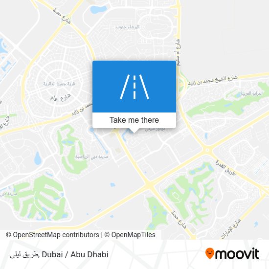 طريق ليلي map
