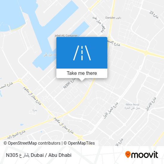 N305 شارع map