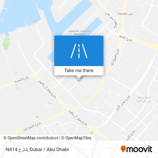 N414 شارع map