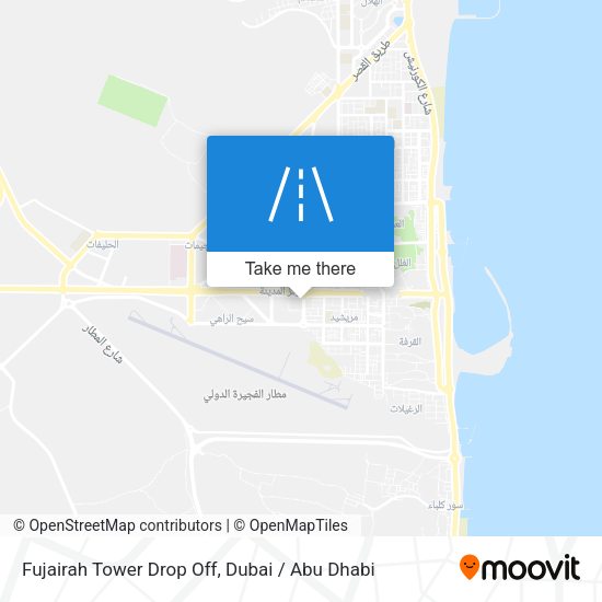 Fujairah Tower Drop Off map