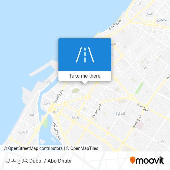 شارع ذكوان map