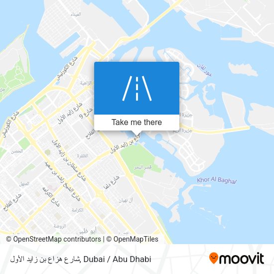 شارع هزاع بن زايد الأول map