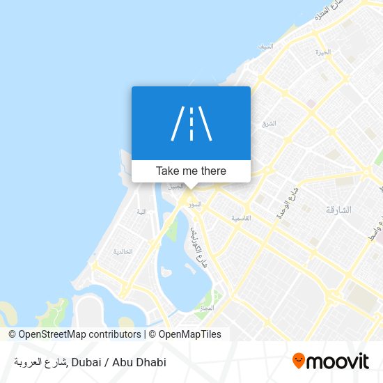 شارع العروبة map