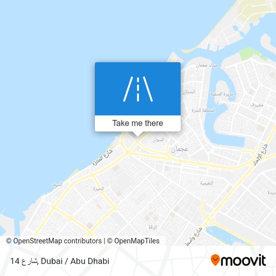 شارع 14 map