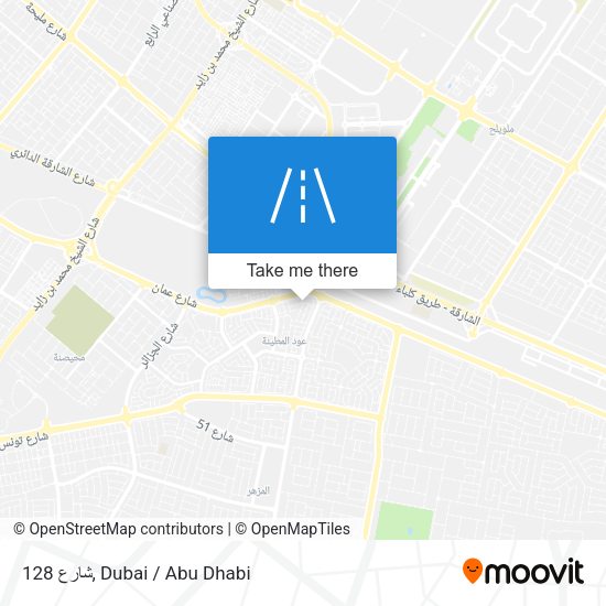 شارع 128 map