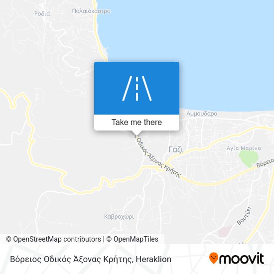 Βόρειος Οδικός Άξονας Κρήτης map