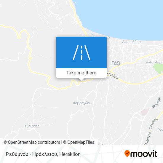 Ρεθύμνου - Ηράκλειου map