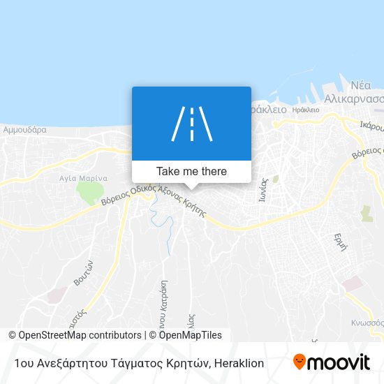 1ου Ανεξάρτητου Τάγματος Κρητών map