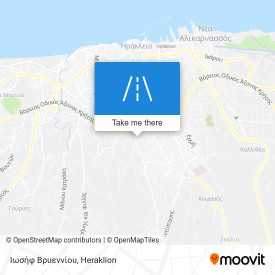 Ιωσήφ Βρυεννίου map