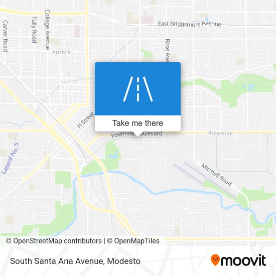 South Santa Ana Avenue map