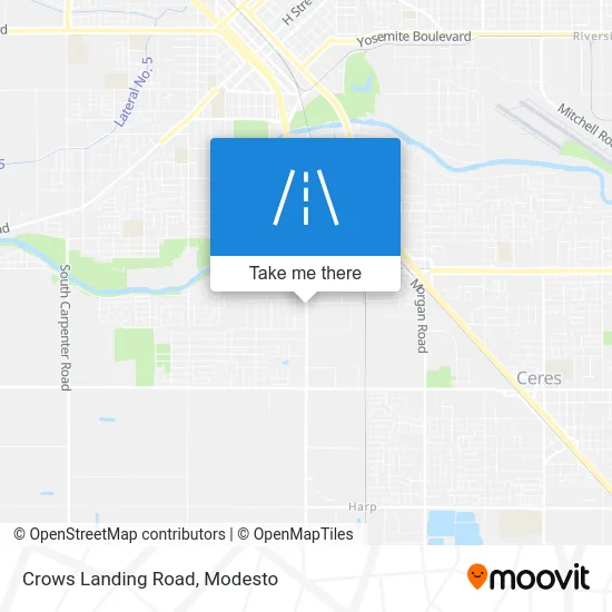 Crows Landing Road map