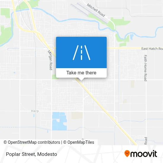 Poplar Street map