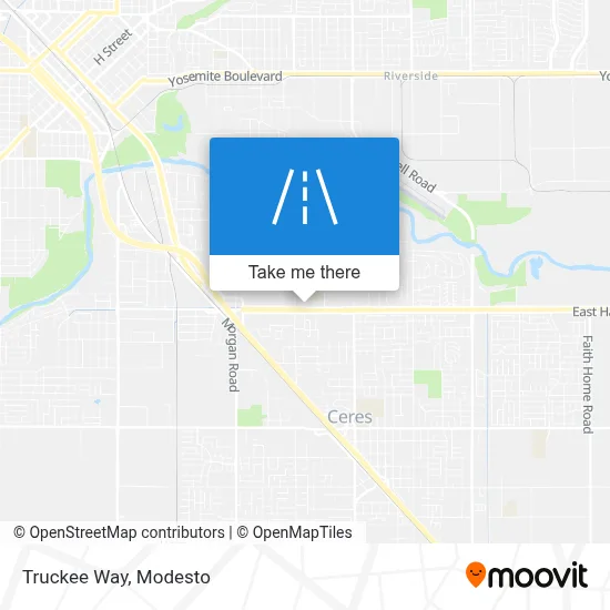 Truckee Way map