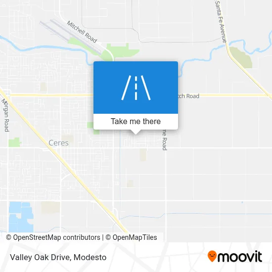 Valley Oak Drive map