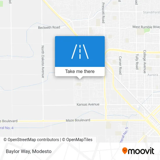 Baylor Way map