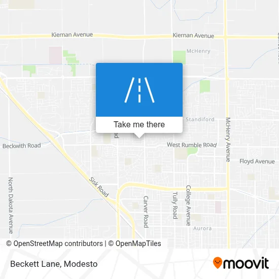 Beckett Lane map