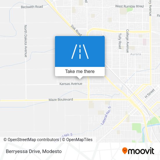 Mapa de Berryessa Drive