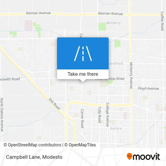 Campbell Lane map