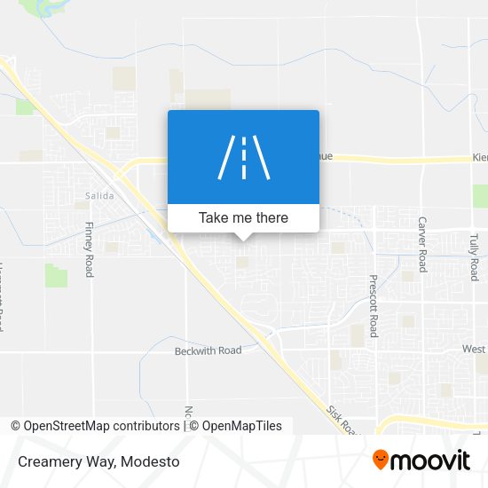 Mapa de Creamery Way