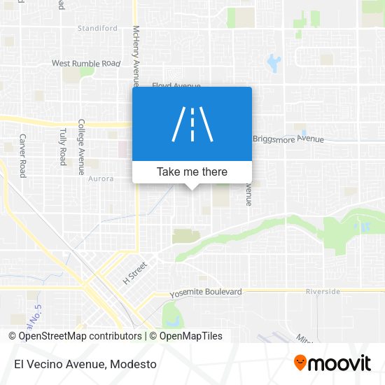 Mapa de El Vecino Avenue